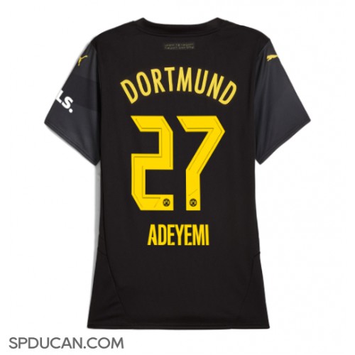 Zenski Nogometni Dres Borussia Dortmund Karim Adeyemi #27 Gostujuci 2024-25 Kratak Rukav